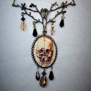 Skeleton anatomy necklace